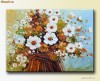 Tablou floral ulei in cutit - Buchet 3 (70x50cm)