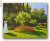 Tablou Reproducere Claude Monet - Femme au jardin (50x40cm) - pictura in ulei pe panza