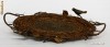 6980 Tava nuiele cu manere decor  metal, patina vechime