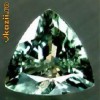safir verde luminos 100% natural  0,94ct