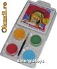 Set pictura pe fata/facepaint 4 culori/glitter Visul lui Robinson ST204078eul.Vopsea facepaint germana pe baza de apa, testata,