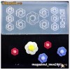 Matrita din silicon 3D pentru modele unghii Nr 13 floricele, Nail Art, Forma 3D pentru Acryl/ acril, gel, sablon din silicon pentru unghii