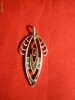 Medalion vechi Art-Deco cu pietre diverse