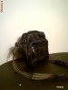 Geanta de umar tip borseta Gentuta Tip Stil Postas varianta neagra pe negru - Design Unic - Pret Promotional
