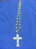 CRUCIFIX  ,ORIGINAL, VECHI ,ARGINTAT pentru gat ,cu lant