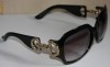 Ochelari dama GUCCI, negri, cristale swarovski, ORIGINALI, stare impecabila, metal auriu, protectie UV 100% - SUPERBI si FITZOSI!!!