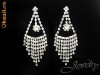 Cercei candelabru, placati cu aur, cu cristale swarovski clear FE5660029 - bijuterii hand made, mireasa