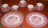 Set / serviciu cafea / ceai + platou - portelan englezesc