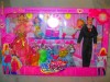 Set papusi, fata, baiat si accesorii