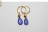 CERCEI AUR SI TANZANITE NATURALE