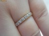 superb inel banda / verigheta aur galben 18K cu diamante naturale 0.25CT
