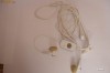 Casti hands free Motorola , originale , albe pe USB-mini