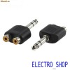 Adaptor jack 6,3mm la 2 RCA mama
