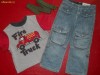 set blugi copii 3ani cu tricou+cadou o curea pentru copii