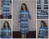 Rochie vintage anii 70 , print abstract, cu curea proprie