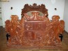 MOBILA VECHE LEMN MASIV SCULPTAT , DEOSEBITA , UNICAT , DORMITOR , PAT , SIFONIER , CONSOLA , OGLINDA -
