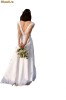 Rochie de mireasa eleganta din tafta alba, stil intre sirena si rochie in A, marime 38-40, perfecta pentru mirese inalte Rochie de mireasa eleganta din tafta alba, stil intre sirena si rochie in A, marime 38-40, perfecta pentru mirese inalte