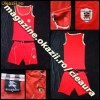 SET ROSU ORIGINAL MAIEU si PANTALONI SCURTI cu BUZUNARE DAMA firma BURBERRY  100% BUMBAC MAIEURI FEMEI