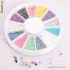 Carusel cu strasuri colorate Nr 4, decoratii, decoratiuni strasuri 2mm, 1800 buc ,nail art 3D, pentru unghii false sau naturale