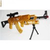 Pistol mitraliera AK - 32 cu pat demontabil,  sunete, lumini si sistem laser de ochire.