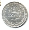 MONEDA TURCEASCA DE 20 KURUSI 1277