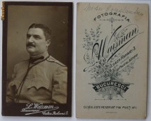 Militara ,foto pe carton ,Bucuresti,sfarsit sec.19 ,1 foto