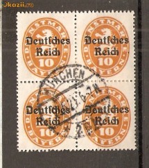 Timbre Germania Reich 1920  Bloc de 4  Bavaria foto