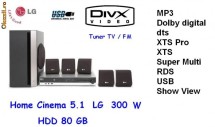 Sistem5.1Home Cinema LG HR353SC DVD DivX+HDD 80 GB+USB