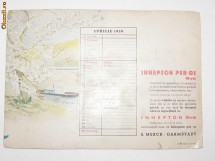 Reclama sugativa  cu calendar Aprilie 1939 foto