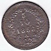 Austria 5/10 KREUZER 1858 A