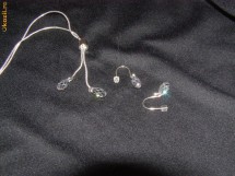 Set lantisor cu cercei cu pietre Swarovski