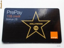 CARTELA ORANGE 15 $ HOLLYWOOD DE COLECTIE ** foto