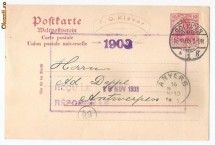 1903 GERMANIA CARTE POSTALA CIRCULATA SOLINGEN catre ANVERS (Belgia) foto