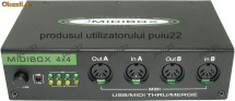 USB MIDI box, cu 4 intrari DIN-4706