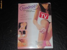 Depilator/ epilator voiaj cu benzi brate, picioare, zone sensibile. SUNDEPIL fara curent si batai de cap! VAZUT LA TV!