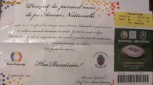CY - Bilet meci inaugural National Arena, Romania - Franta, plus certificat de prezenta foto
