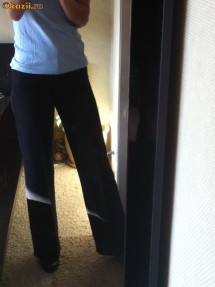 PANTALONI, NEGRI, DREPTI, CAD PE PICIOR, ZARA  MARIME 34 foto