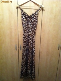 ROCHIE LUNGA DE SEARA CAVALLI ORIGINALA, SUPERBA, ANIMAL PRINT, ELASTICA, FINUTA MARIME S------CADOU GEANTA ASORTATA foto