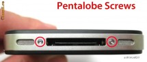 Set 2 Suruburi Originale   Pentalobe / Pentalob 5 colturi /  Iphone 4  Capac Carcasa Spate foto