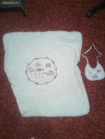 Set paturica bebe 100% bumbac + bavetica 100% bumbac - 3+1* GRATIS foto