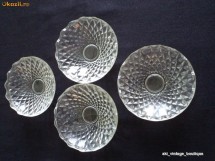 Set farfurioare pentru dulceata, cristalit turnat vechi, anii '60 foto