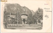Busteni-Scoala Domneasca, in relief, circulata 1902 foto