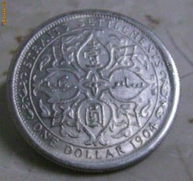 Brosa dolar Straits Settlements 1904 foto