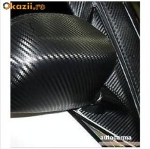 FOLIE CARBON  3D  NEGRU SI GRI   by AUTOCARMA  15 LEI