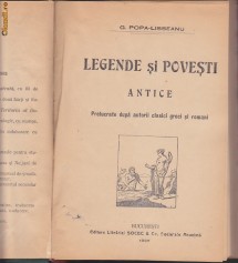 G. POPA-LISSEANU - LEGENDE SI POVESTI ANTICE ( 1926 ) foto
