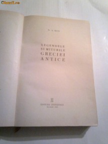 N.A.Kun - Legendele si miturile Greciei Antice foto