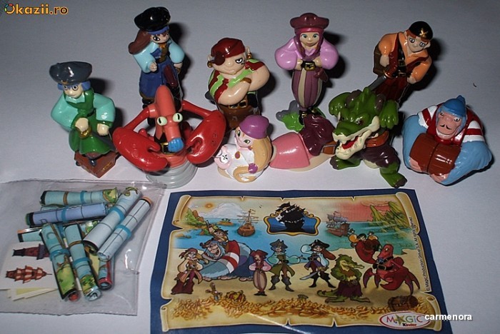 SURPRIZE KINDER - MONSTRII SI PIRATII  - SERIE COMPLETA foto mare