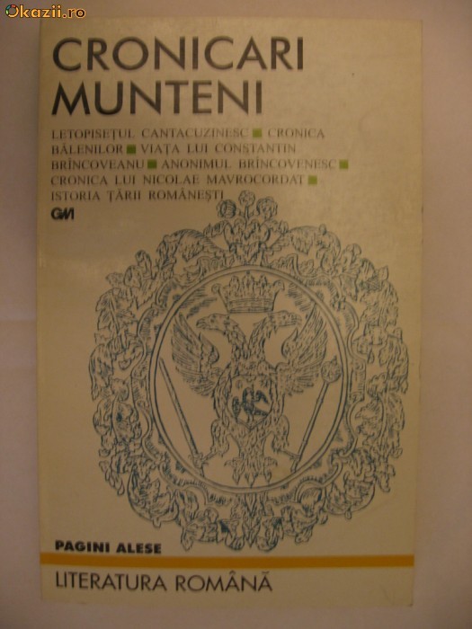 CRONICARI MUNTENI {Editie de Liviu Onu, 1996} foto mare