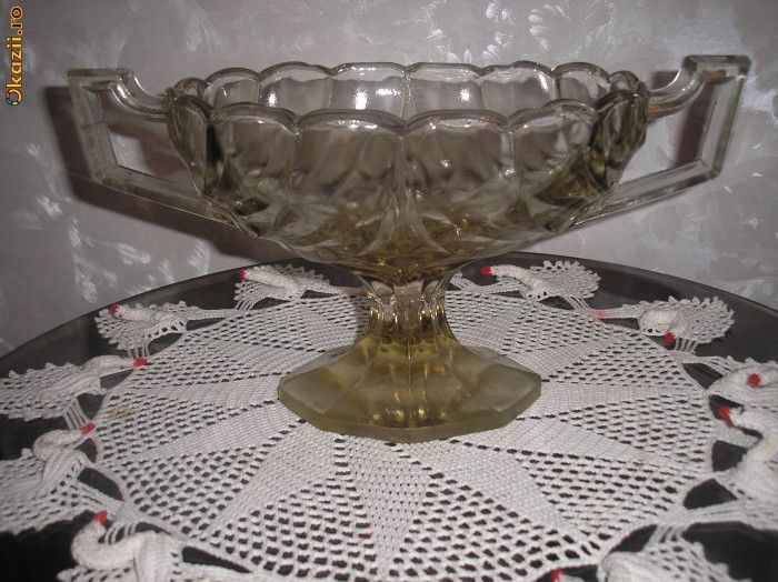 Fructiera cristal art-deco cca. 1930. foto mare