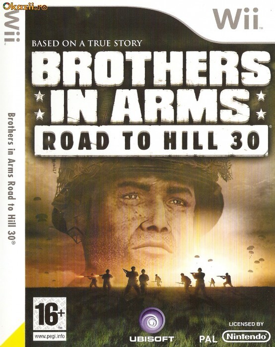 JOC WII BROTHER IN ARMS ROAD TO HILL 30 ORIGINAL SIGILAT PAL foto mare